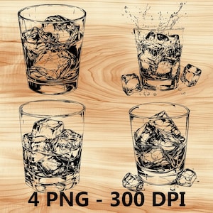 Bicchiere per liquore, ghiaccio, rocce, rum, rum, file laser, incisione su legno, PNG, tagliere da cucina, design, sottobicchiere, incisione, Xtool, Glowforge, LightBurn, CO2