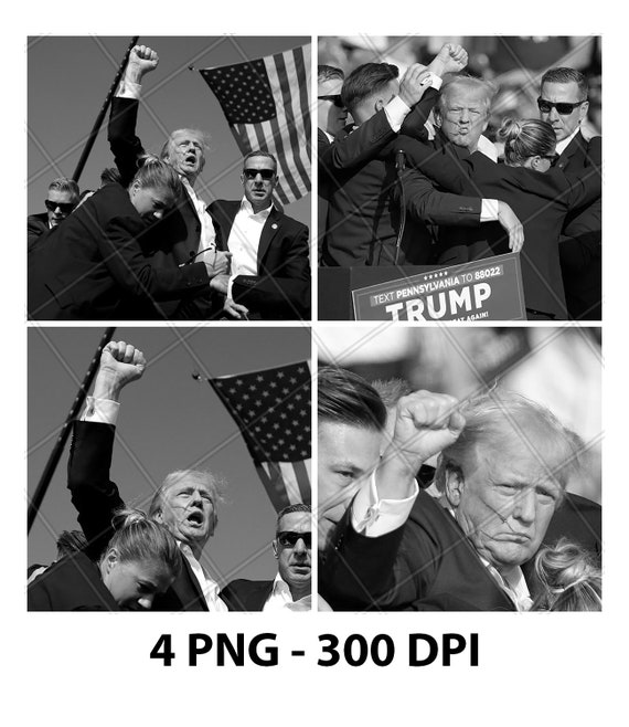 米国大統領ドナルド・トランプ銃撃スレート彫刻ファイル木彫りPNG