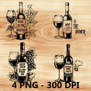 Alcohol Licor Vino Citas Botella Archivo Láser Grabado en Madera PNG Cocina Corte Tabla de Cortar Tablón Patrón Posavasos Xtool Glowforge LightBurn Diodo