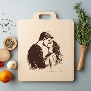 Te amo, beso, archivo PNG láser, grabado, tablero de madera, bandeja, embutido, tabla, quemar, posavasos, grabado Xtool, negro, blanco, CNC, Glowforge, LightBurn, CO2