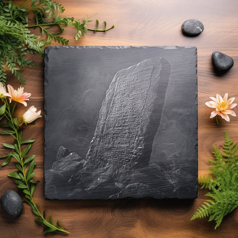 Handwriting Pattern Stones Commandments Stone Tablet Writing Slate Engraving File Wood Engrave PNG ...
