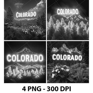 Colorado USA US State Rocky Mountains Laser Engraving File Slate PNG Coaster Xtool Wood Black White Grayscale Cnc Glowforge LightBurn CO2