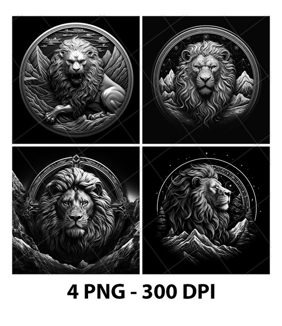 Leo Chinese Zodiac Lion Cat Tiger Slate Engraving File Wood