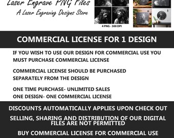 1 Commercial License 50% DISCOUNT TODAY ONLY Personalized Wood Etched Stone Personalized Wood