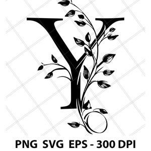 Letra Y Monograma Archivo PNG Láser Grabado Tablero de Madera Bandeja Charcutería Tablón Quemar Posavasos Grabado Xtool Negro Blanco CNC, Glowforge, LightBurn, CO2