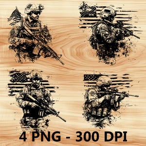 Soldado veterano, francotirador del ejército de EE. UU., archivo láser, grabado en madera, PNG, corte de cocina, tabla de cortar, diseño de tablón, posavasos, grabado, Xtool, Glowforge, LightBurn, CO2