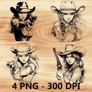 Pistola vaquera, revólver, archivo láser, grabado en madera, PNG, corte de cocina, tabla de cortar, diseño de tablón, posavasos, grabado, Xtool, Glowforge, LightBurn, CO2