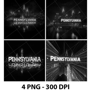 Pennsylvania USA US State Philadelphia Skyline Engraving File Slate PNG Coaster Xtool Wood Black White Grayscale Cnc Glowforge LightBurn CO2