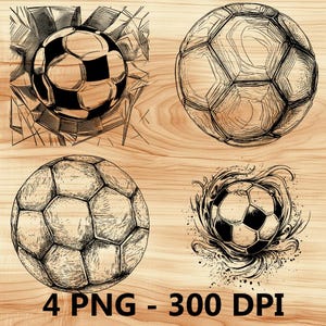 Juego de pelota de fútbol, deporte, archivo láser, grabado en madera, PNG, tabla de cortar para cocina, patrón de tablón, posavasos, Xtool Glowforge LightBurn CO2 2D