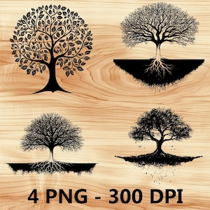 Patrón del Árbol de la Vida, Archivo Láser, Grabado en Madera PNG, Corte de Cocina, Tabla de Cortar, Diseño de Tablón, Posavasos, Grabado, Xtool, Glowforge, LightBurn, CO2