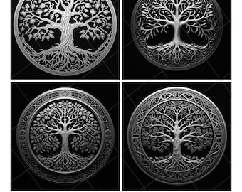 Tree of Life Knowledge Good Evil Celtic Slate Engraving File Wood Engrave PNG Design Pattern 2026 Trending Gift Personalized Wood
