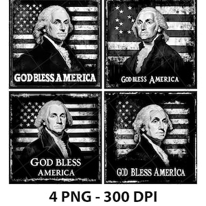 George Washington Presidente dos EUA Arquivo de gravação a laser Slate PNG Coaster Xtool Madeira Preto Branco Cnc Glowforge LightBurn Padrão em tons de cinza CO2
