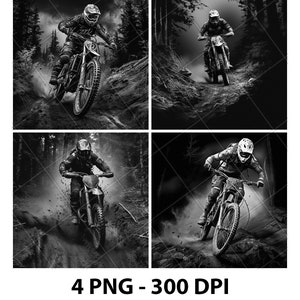 Motocross Up Down Hill Dirt Bike Laser Engraving File Slate PNG Coaster Xtool Wood Black White Grayscale Cnc Glowforge LightBurn CO2 Diode