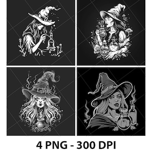 Hexe Gruselige Halloween Geliebte Laser Gravierdatei Schiefer PNG Untersetzer Xtool Holz Schwarz Weiß Graustufen Cnc Glowforge LightBurn CO2 zahl