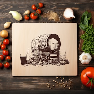 Archivo PNG láser para cerveza, licores, grabado de madera, bandeja, charcutería, plancha, posavasos, grabado Xtool, CNC, Glowforge, LightBurn, diodo de CO2.