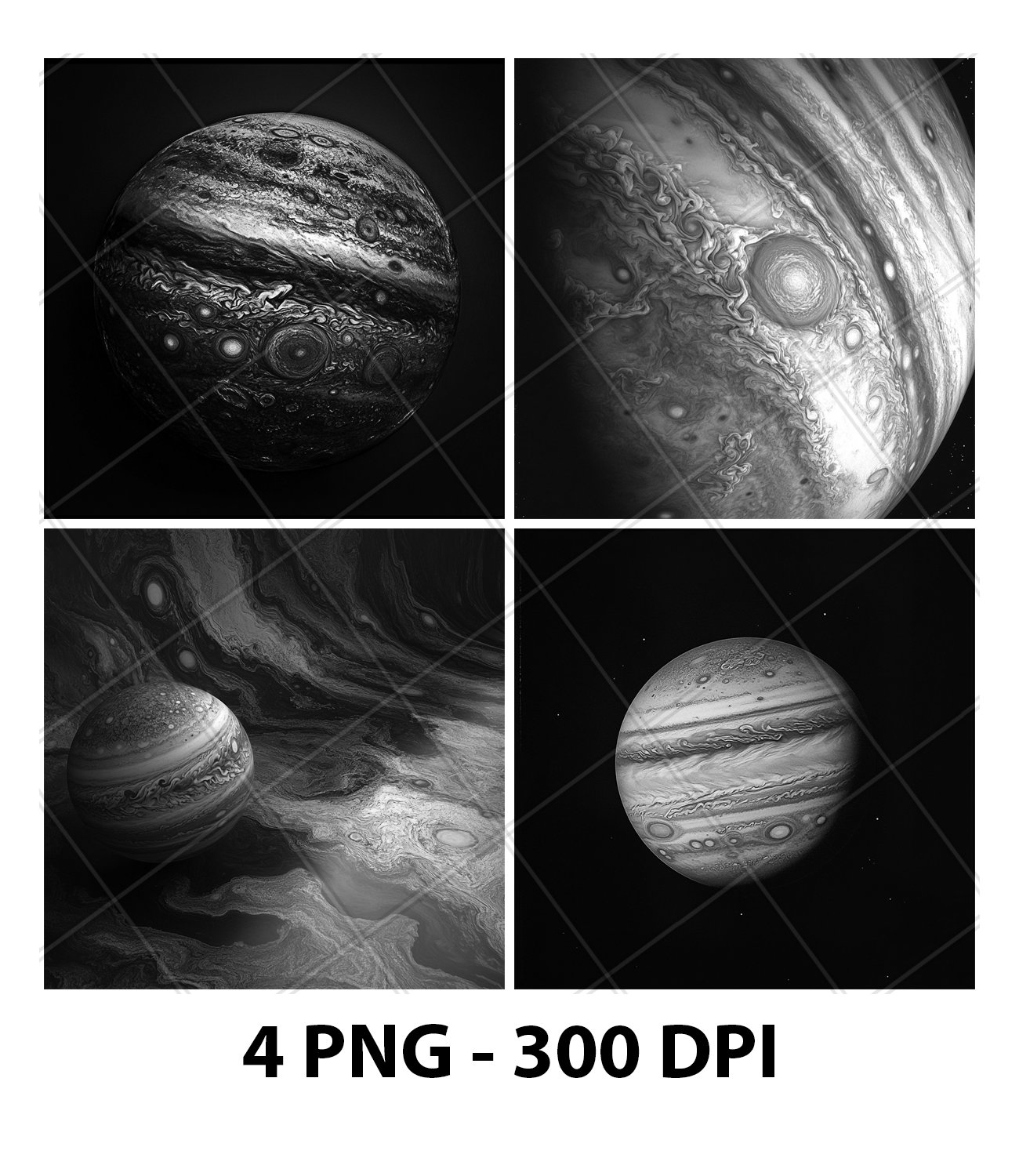 Solar System Galaxy Planet Jupiter Laser Engraving File Slate PNG