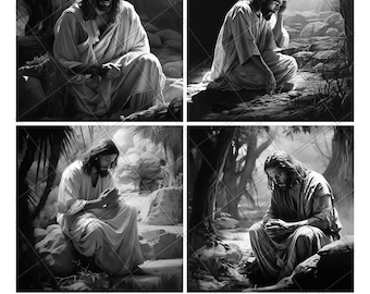 Jesus Christ Praying Lord God Catholic Slate Engraving File Wood Engrave PNG Design Pattern 2026 Trending Gift Personalized Wood