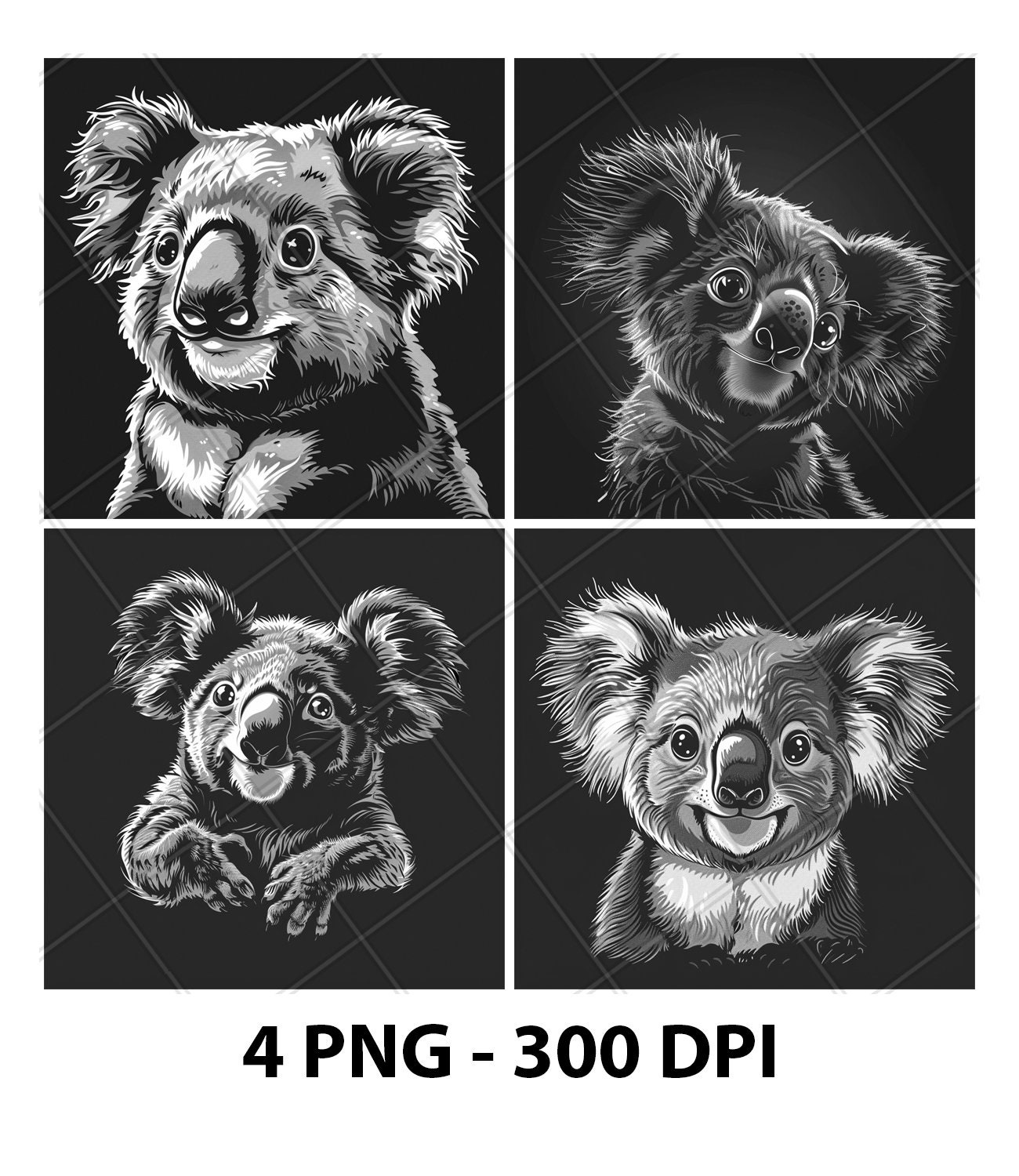 赤ちゃんコアラのかわいい若い小さなスレート彫刻ファイル木彫りPNG