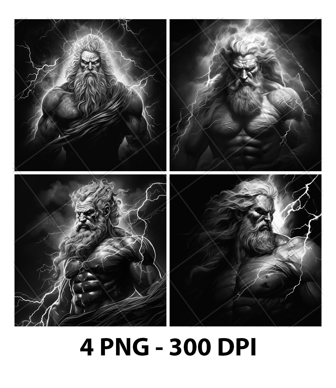 Zeus Lightning Greek God Lord Slate Engraving File Laser Engraved PNG ...