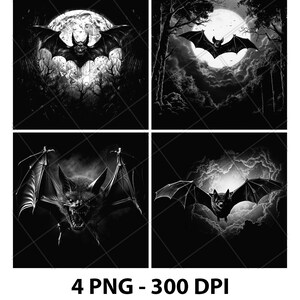 Latający Wampir Nietoperz Halloween Zły Grawerowanie Laserowe Plik Łupek PNG Podkładka Xtool Drewno Czarny Biały Skala Szarości Cnc Glowforge LightBurn Dioda CO2