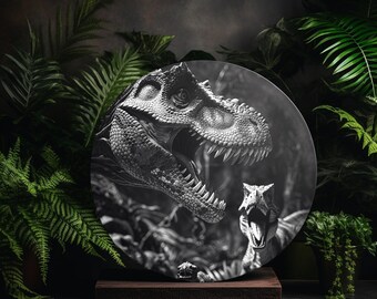 Dinosaur Jurassic Trex T Rex T-rex Laser Engraving File Slate PNG