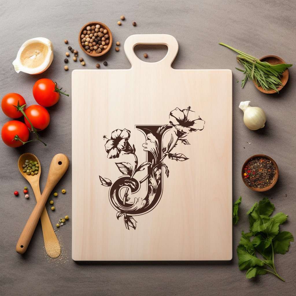 Letter J Monogram Laser PNG File Engrave Wood Board Tray Charcuterie letter-j-monogram-laser-png-file-engrave-wood-board-tray-charcuterie