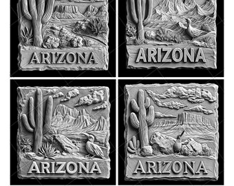 Arizona USA Cactus Estate Calda Deserto Ardesia File di incisione Legno Incisione PNG Design Modello 2026 Tendenza Regalo Personalizzato Legno Incisione Pietra