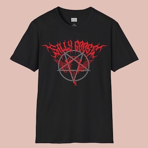 Silly Goose Death Metal Shirt - Alt Black Cotton Meme Tee, Funny Gothic Punk Gift image 3