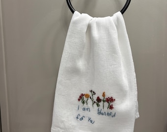Custom embroidered hand towel