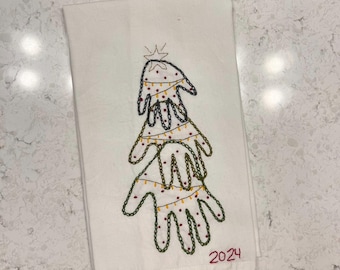 Custom embroidered hand towel