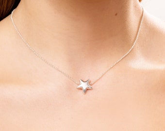 Silver Chocker Necklace - Star