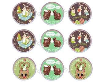Luz de la suerte * Pascua * Descargar plantillas Mensaje para velas de té * para velas DIY * Vela de Pascua * Huevo de la suerte Conejo de Pascua Galleta de la fortuna Pollo Conejo Huevo de Pascua