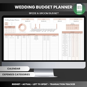 Wedding Spreadsheet Digital Wedding Planner Wedding Budget Planning Wedding Checklist Wedding Guest List Google Sheets Template