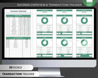 Savings Tracker Google Sheets Planificador de presupuesto, Plantilla de presupuesto, Hoja de cálculo de presupuesto, Plantilla de ahorro, Hoja de cálculo de ahorro