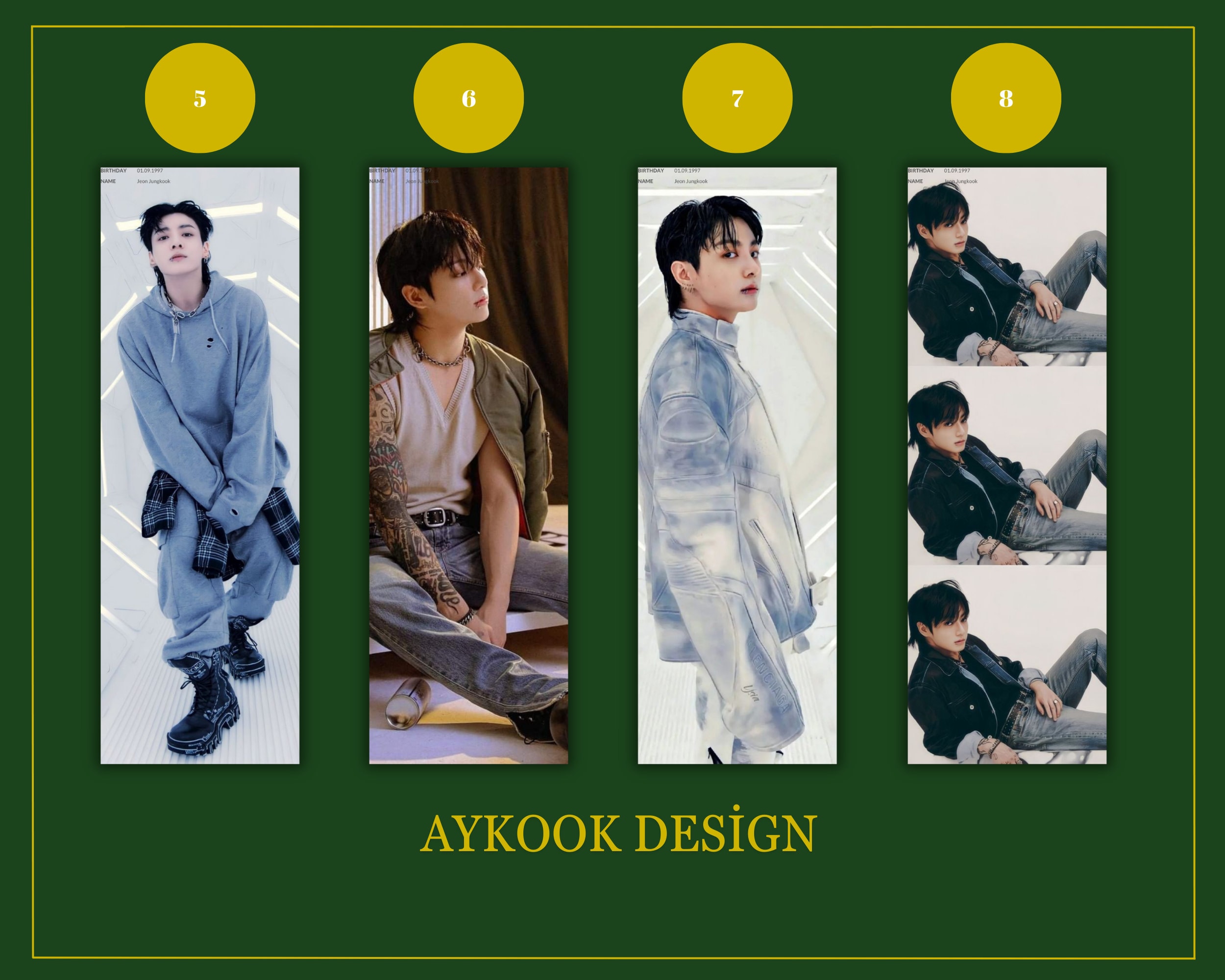Buy Bts Jungkook Golden Bookmark Set,bts Bookmark Set