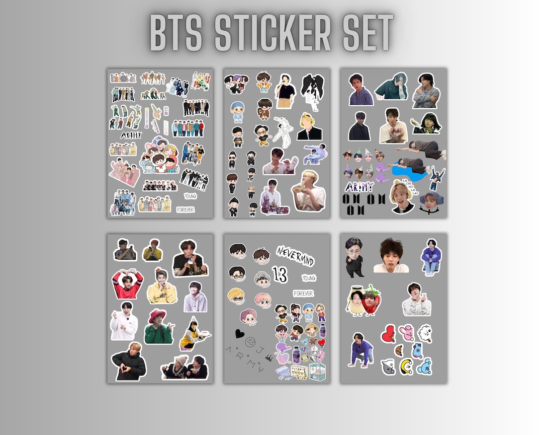BTS Sticker Set, Rm Sticker, Jin Sticker, Suga Sticker, Jhope Sticker ...