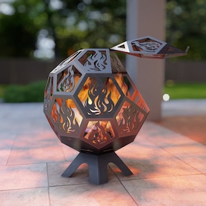 Fireball With Lid. Digital Product, Files DXF, SVG for CNC, Plasma ...