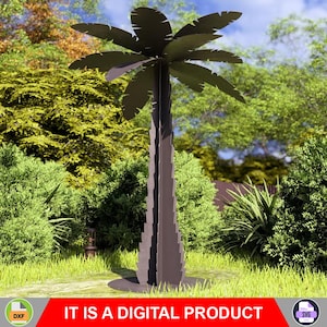Palm 75" Garden Decor. Digital product, files DXF, SVG for CNC, Plasma, Laser, Waterjet Cutting. Home Backyard Decoration. Metal Art, Diy