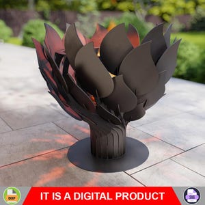 Fire Pit Torch. Digital product, files DXF, SVG for CNC, Plasma, Laser. Garden Fireplace, Outdoor Fire Pit, Backyard Firepit. Diy Firepit.
