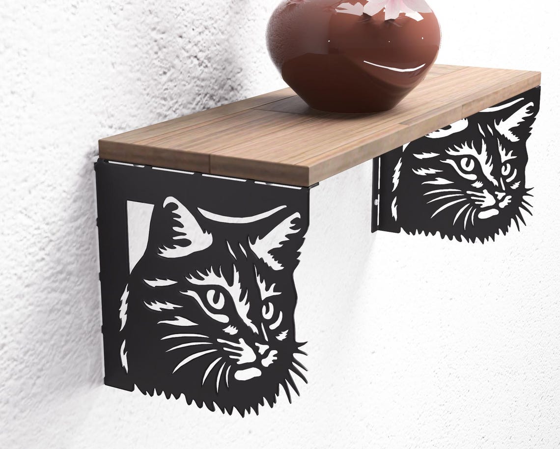 Fresh Look at Cat Shelf Brackets Digital Product Files Dxf Svg For Cnc