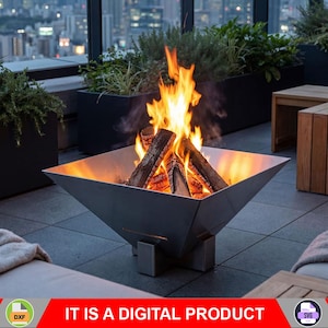 ファイヤーピット・フューチュロ。デジタル製品、CNC、プラズマ、レーザー用のDXF、SVGファイル。ガーデン暖炉、屋外ファイヤーピット、裏庭ファイヤーピット。DIYファイヤーピット。