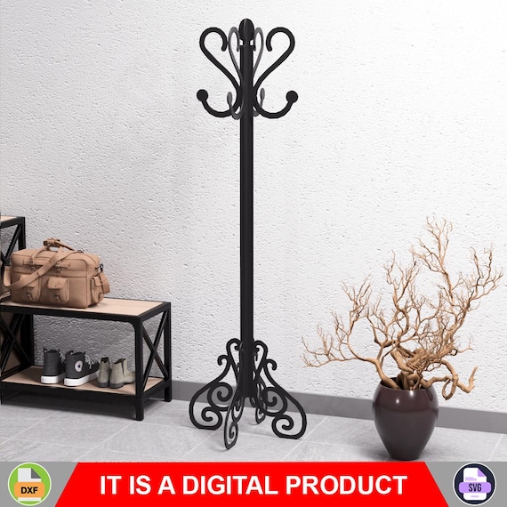 Coat Rack Pattern. Digital Product, Files DXF, SVG for CNC, Plasma