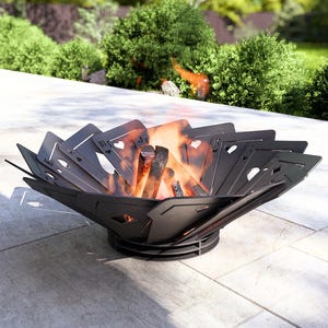 Royal Flush Fire Pit. Digital product, files DXF, SVG for CNC, Plasma, Laser. Garden Fireplace, Outdoor Fire Pit, Backyard Firepit. Diy. image 3