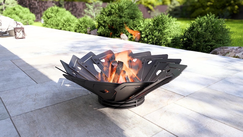 Royal Flush Fire Pit. Digital product, files DXF, SVG for CNC, Plasma, Laser. Garden Fireplace, Outdoor Fire Pit, Backyard Firepit. Diy. image 3