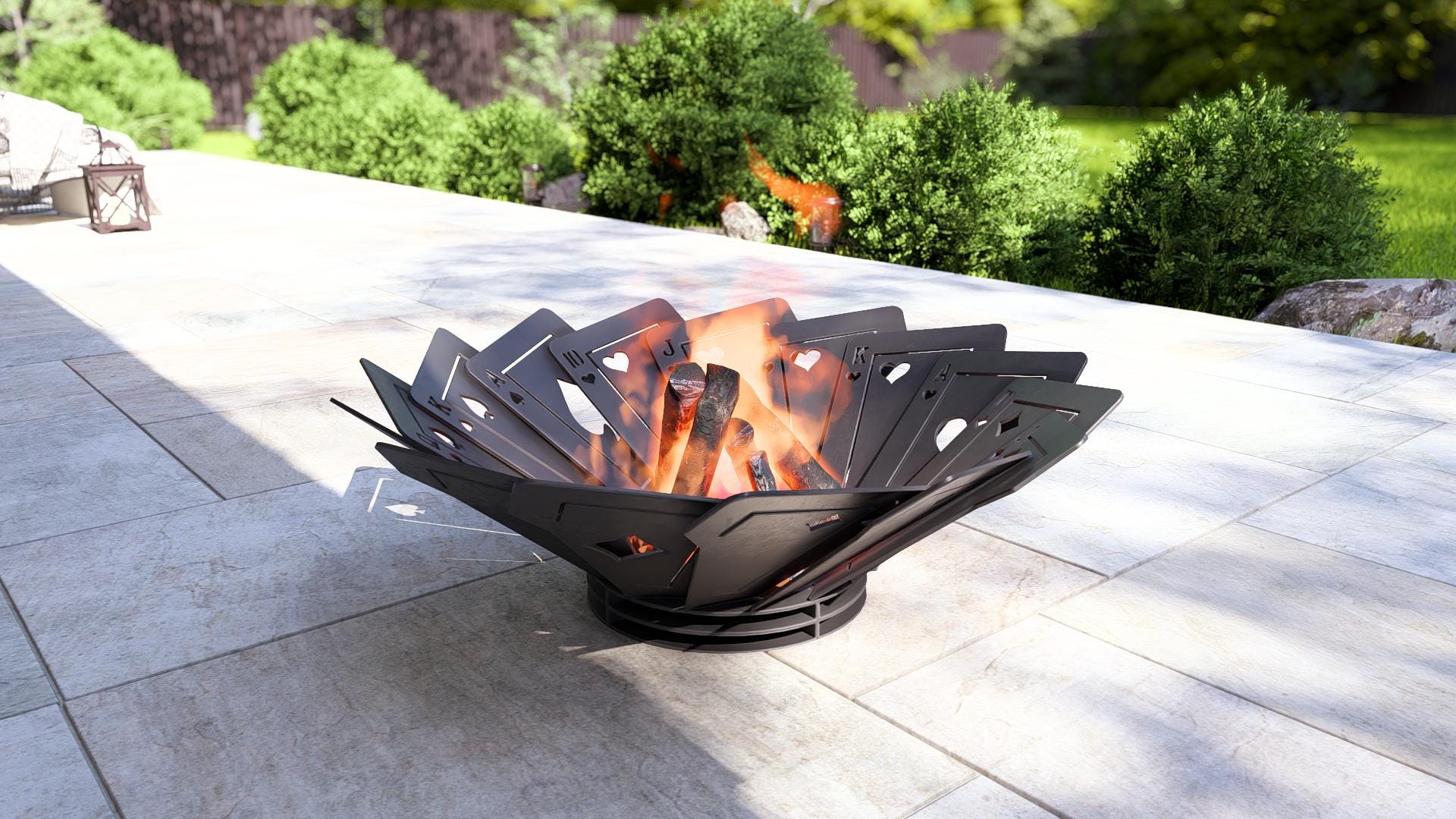 Royal Flush Fire Pit. Digital Product, Files DXF, SVG for CNC
