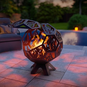 Fireball With Lid. Digital Product, Files DXF, SVG for CNC, Plasma ...