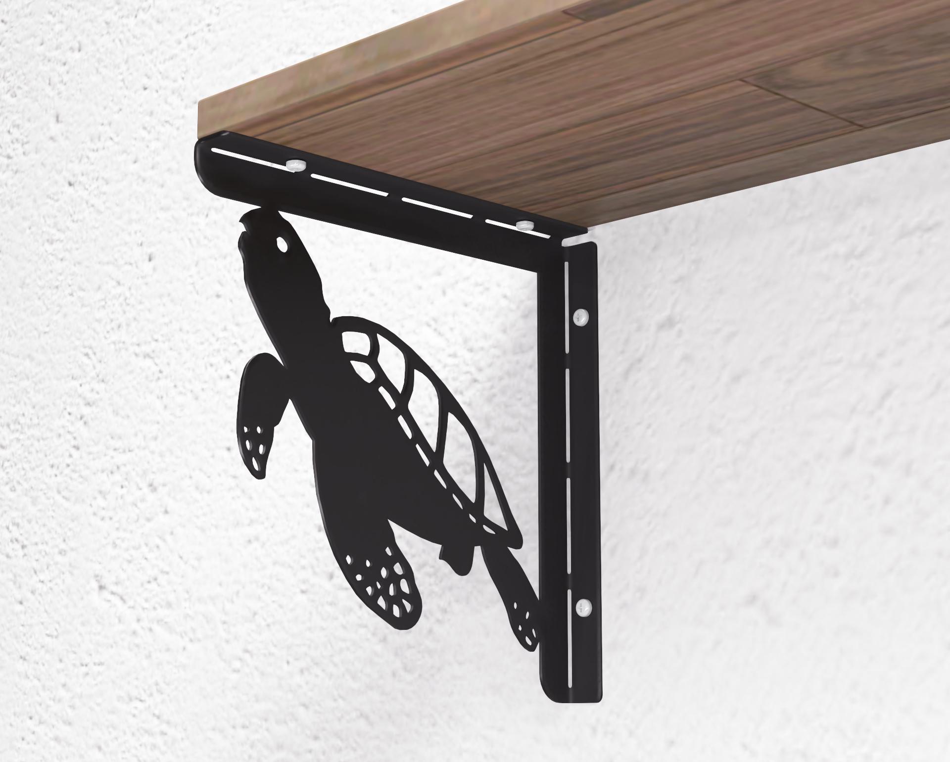 Turtle Shell Racket Sea Turtle Shelf Brackets, Digital Product, Files DXF, SVG for CNC ...