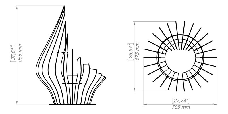 Picture - 10. Drop, welded fire pit for camping or backyard. The DXF and SVG files is ready for CNC, Plasma, Laser, Waterjet cutting. Garden Fire pit, Outdoor Fire Pit. Metal Art Decoration. DIY Metalworking Fire Pit Project Plans.
