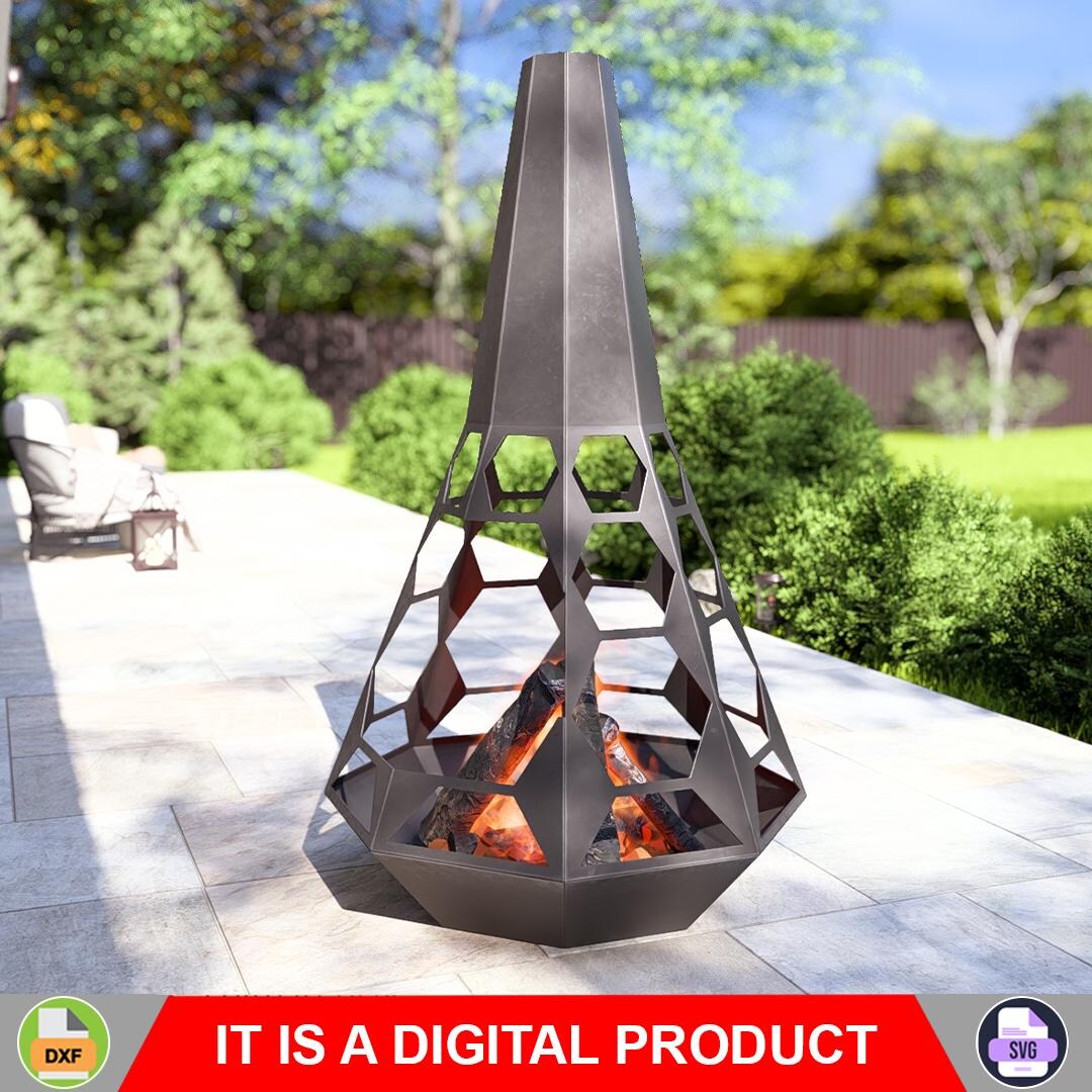 Sahara Garden Fireplace. Digital Product, Files DXF, SVG for CNC