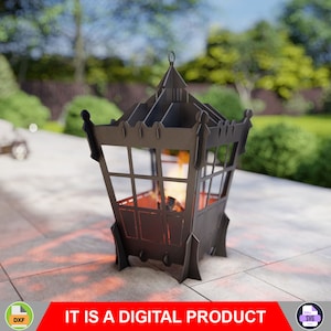 Picture - 1. Flashlight foldable fire pit for camping or backyard. The DXF and SVG files is ready for CNC, Plasma, Laser, Waterjet cutting. Portable Garden Fire pit, Outdoor Fire Pit. Metal Art Decoration. DIY Metalworking Fire Pit Project Plans.